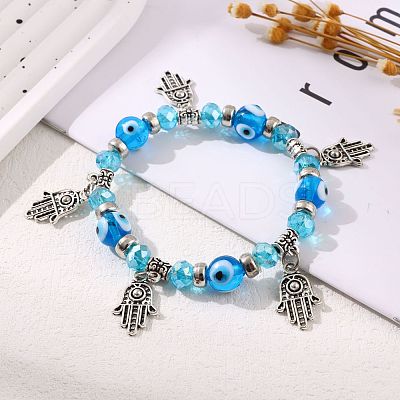 Devil's Eye Bracelet Fatima Palm Bracelet Alloy Eye Men's and Women's Handwear ZU5042-1-1