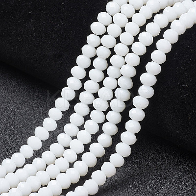 Opaque Solid Color Imitation Jade Glass Beads Strands EGLA-A044-P1mm-D01-1