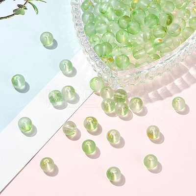 100Pcs Frosted Baking Paint Glass Beads DGLA-YW0001-36H-1