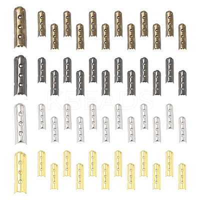 200Pcs 4 Colors Column Alloy Shoelace Buckle Connectors FIND-SP0004-68B-1