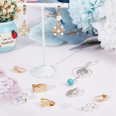 12Pcs 6 Style Brass Clip-on Earring Findings DIY-SC0021-28-1