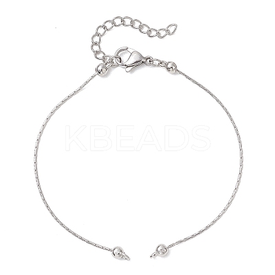1MM 304 Stainless Steel Boston Link Chain Bracelet Making AJEW-JB01519-1