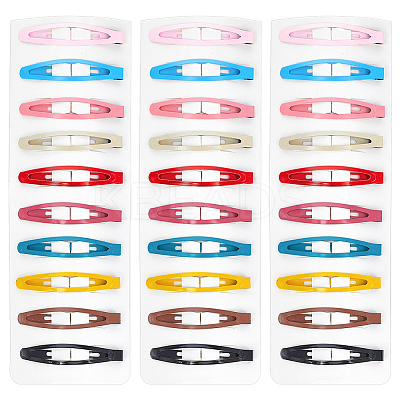 4 Sets Iron Snap Hair Clips AJEW-SC0003-37A-01-1