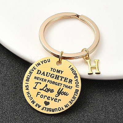 Valentine's Day Brass & 201 Stainless Steel Keychain KEYC-YW00097-08-1
