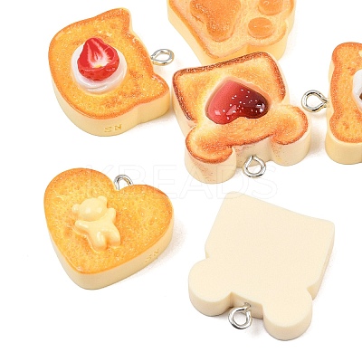 Opaque Resin Imitation Food Pendants RE-CBA0E2-05-1