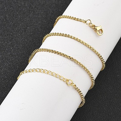 Brass Rolo Chains Necklaces for Women NJEW-D302-22G-1