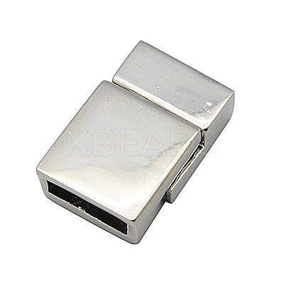 Alloy Magnetic Clasps with Glue-in Ends X-PALLOY-Q053-N-1