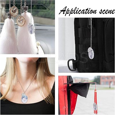 DIY Oval Photo Pendant Necklace Making Kit DIY-FH0004-62-1