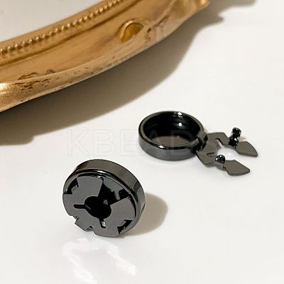 Flat Round Brass Button Covers Settings KK-WH0079-193B-B-1