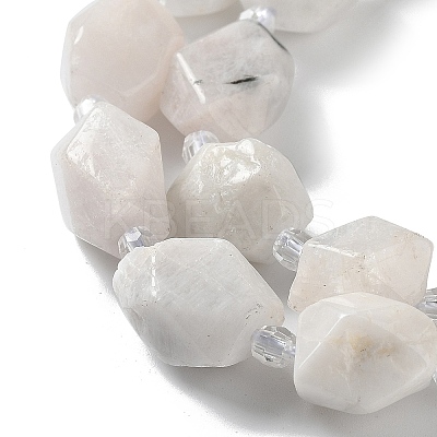 Natural Rainbow Moonstone Beads Strands G-C182-21-01-1
