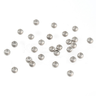 Non-Tarnish 304 Stainless Steel Crimp Beads X-STAS-R065-31-1