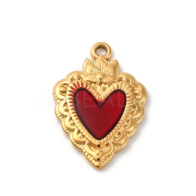 304 Stainless Steel Enamel Pendants STAS-D362-01G-01-1