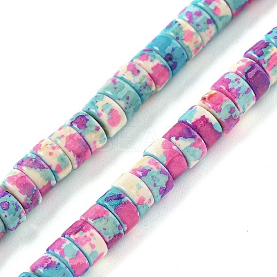 Baking Paint Synthetic Turquoise Beads Strands G-H060-02A-03-1