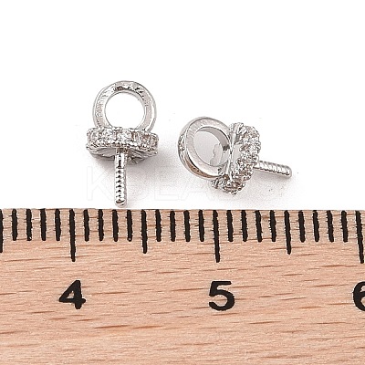 Brass with Cubic Zirconia Peg Bails LS-KK-B087-13A-P-1