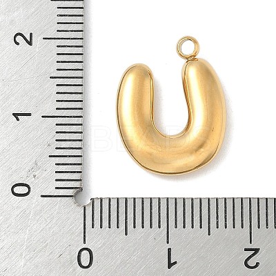 304 Stainless Steel Initial Pendants STAS-S186-12U-G-1