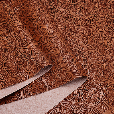 Flower Pattern PVC Leather Fabric DIY-NB0015-59B-1