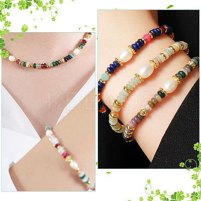 210Pcs 7 Styles Natural Mixed Gemstone Beads G-AR0005-84-1