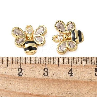 Brass Micro Pave Cubic Zirconia Pendants X-KK-P290-32G-1