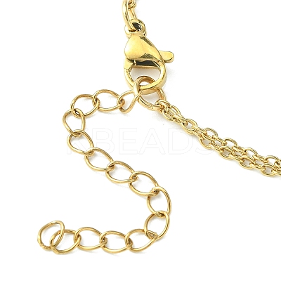 Ion Plating(IP) 304 Stainless Steel Macrame Pouch Empty Stone Holder for Link Braclets Making BJEW-JB09559-1