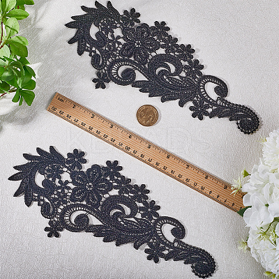 Polyester Embroidery Flower Lace Appliques LS-DIY-WH0409-62-1