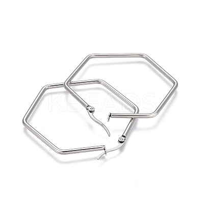 Tarnish Resistant 201 Stainless Steel Hoop Earrings EJEW-A052-25A-1