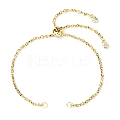 3Pcs 3 Colors Adjustable Stainless Steel Cable Chain Slider Bracelet Making AJEW-JB01230-1