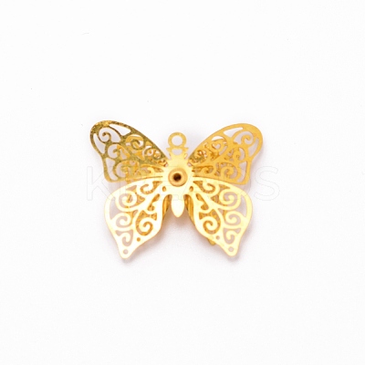 Etched Metal Embellishments Brass Hollow Chandelier Component Links KK-WH0045-03-1