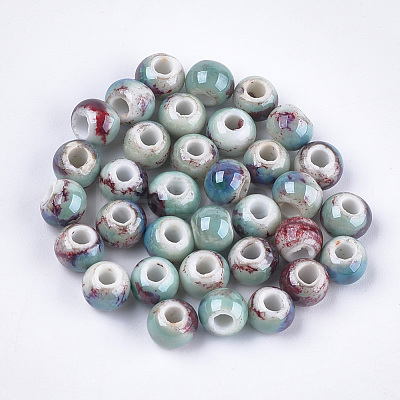 Handmade Porcelain Beads X-PORC-S498-19B-09-1
