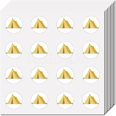 8 Sheets Plastic Waterproof Self-Adhesive Picture Stickers DIY-WH0428-120-1