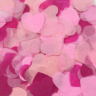5 Bags Paper Heart Confetti AJEW-CP0011-74B-1