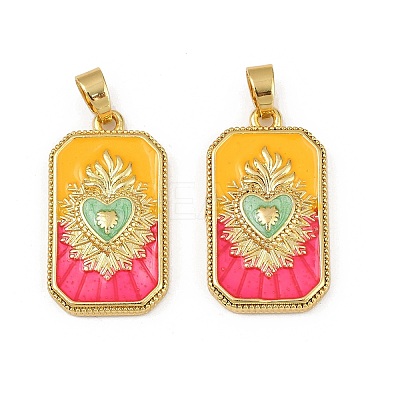 Brass Enamel Pendants X-KK-L190-008G-03-1