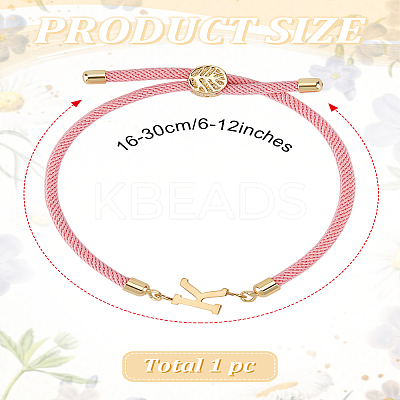 1Pc Adjustable Nylon Cord Slider Bracelets for Women BJEW-LP0001-32K-03-1