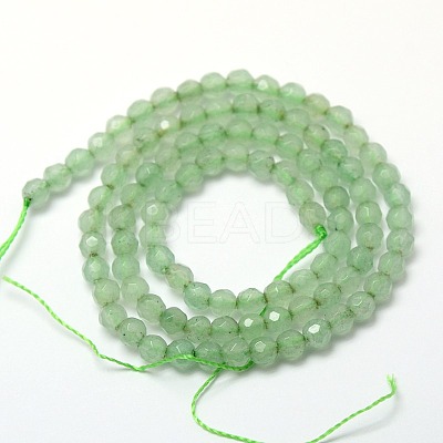 Natural Green Aventurine Beads Strands G-M037-4mm-01-1