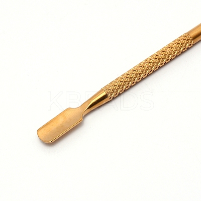 Double Head Stainless Steel Cuticle Pusher and Cutter MRMJ-WH0063-49-1