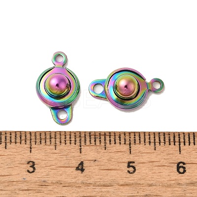 201 Stainless Steel Snap Clasps STAS-K148-11RC-1
