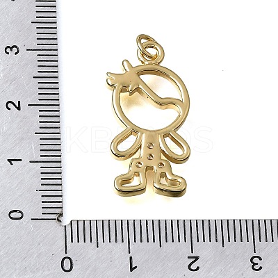 Brass Micro Pave Clear Cubic Zirconia Pendants CU-CBA637A-06G-A-1