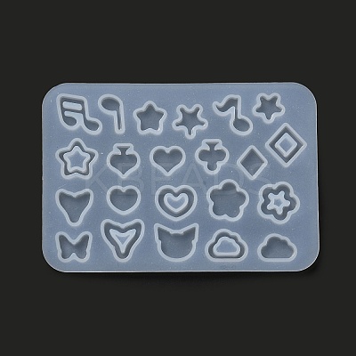 DIY Star/Heart/Flower/Music Note Shaker Filler Silicone Quicksand Molds X-DIY-G079-03B-1