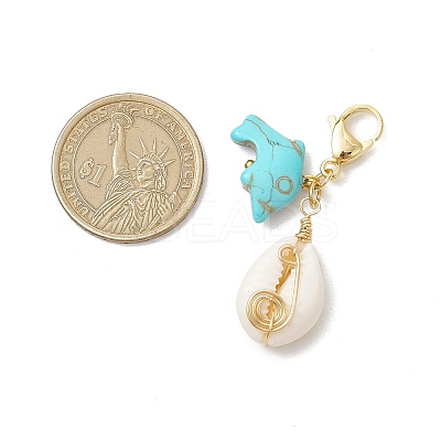 Natural Shell Pendant Decorations HJEW-JM02923-01-1