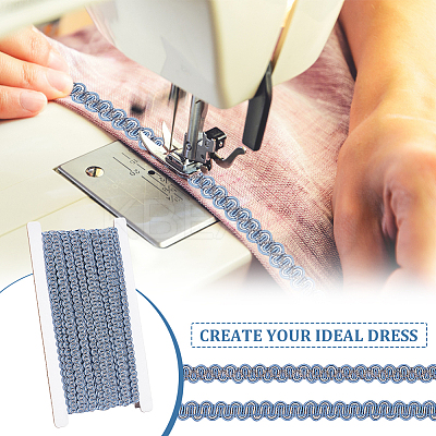 Braided Polyester Lace Trim OCOR-WH0079-23C-1