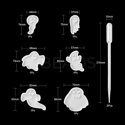 Halloween DIY Ghost Pendant Silicone Statue Molds DIY-LS0001-15-1