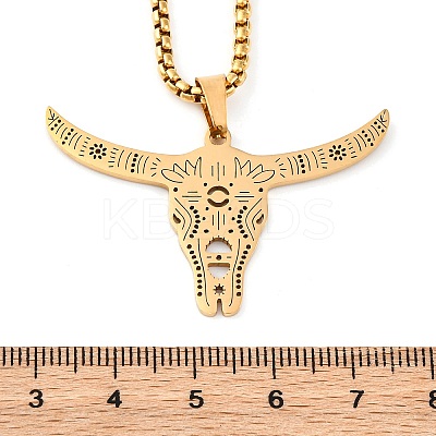 201 Stainless Steel Pendant Necklaces LS-NJEW-C066-17G-1