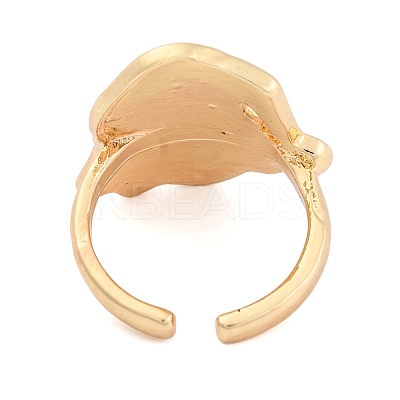 Christmas Theme Alloy Enamel Open Cuff Ring RJEW-C106-02C-KCG-1