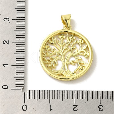 Brass Micro Pave Cubic Zirconia Pendants KK-Z042-25G-01-1