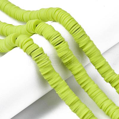 Flat Round Handmade Polymer Clay Beads CLAY-R067-10mm-10-1