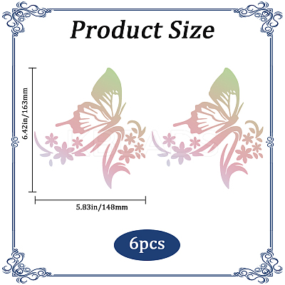 PVC Butterfly Car Decals ST-WH0005-02C-1