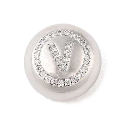 Rack Plating Brass & Cubic Zirconia Pendants KK-Z047-07P-V-RS-1