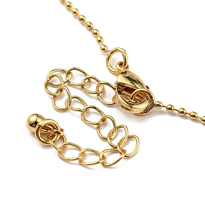 Brass Ball Chain Necklaces Making MAK-L025-01G-1