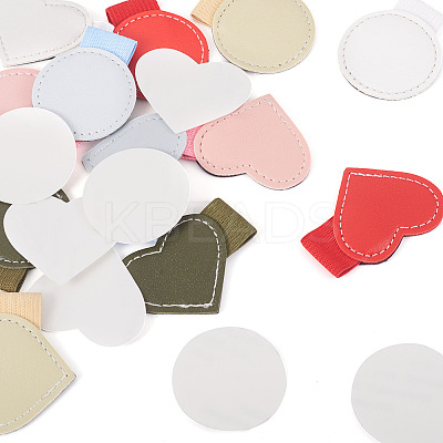 12Pcs 12 Colors Imitation Leather Self-adhesion Pen Holder AJEW-TA0002-60-1