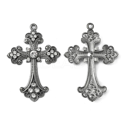 Alloy Rhinestone Cross Big Pendants LS-ALRI-1475-B-RS-1