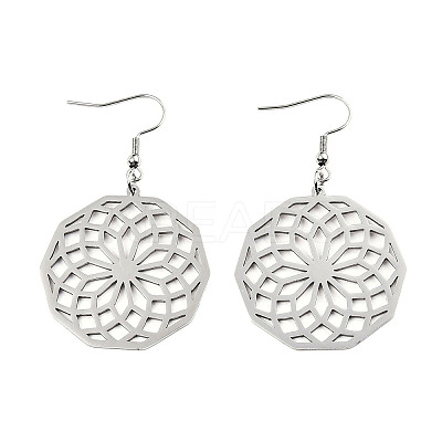Non-Tarnish 201 Stainless Steel Dangle Earrings X-STAS-S105-JN606-1-1